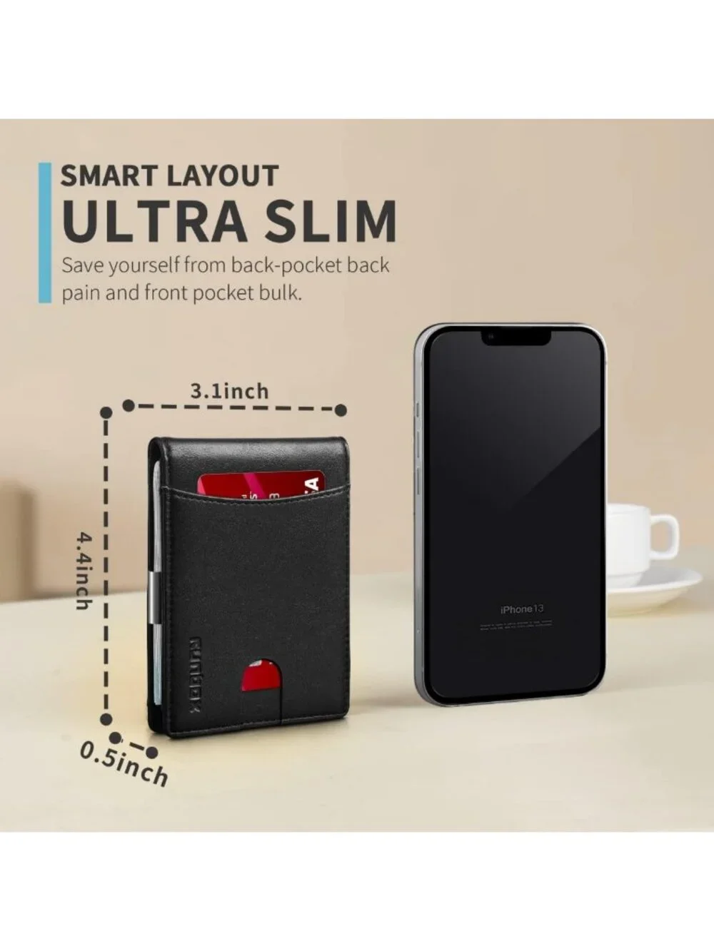Slim RFID Blocking Money Clip Wallet for Men & Teens | 11 Card Minimalist Bifold